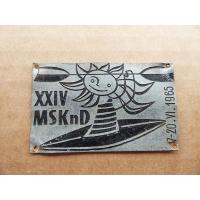 Plakette MSKnD 165 Faltboot Regatta Dunajec 1965